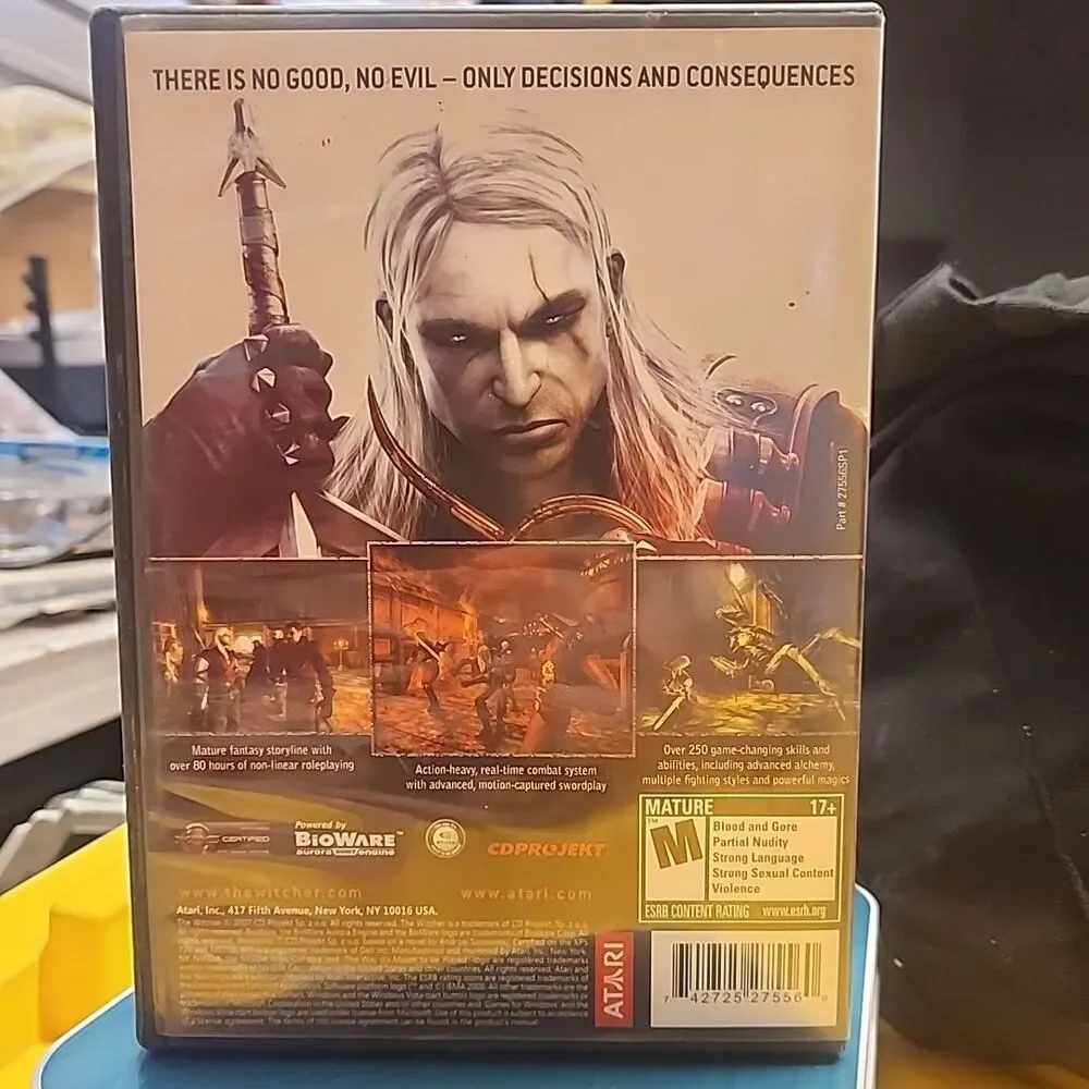 The WITCHER PC, 2007 Game Original Red Box Complete W/ Key Atari Windows PC-DVD